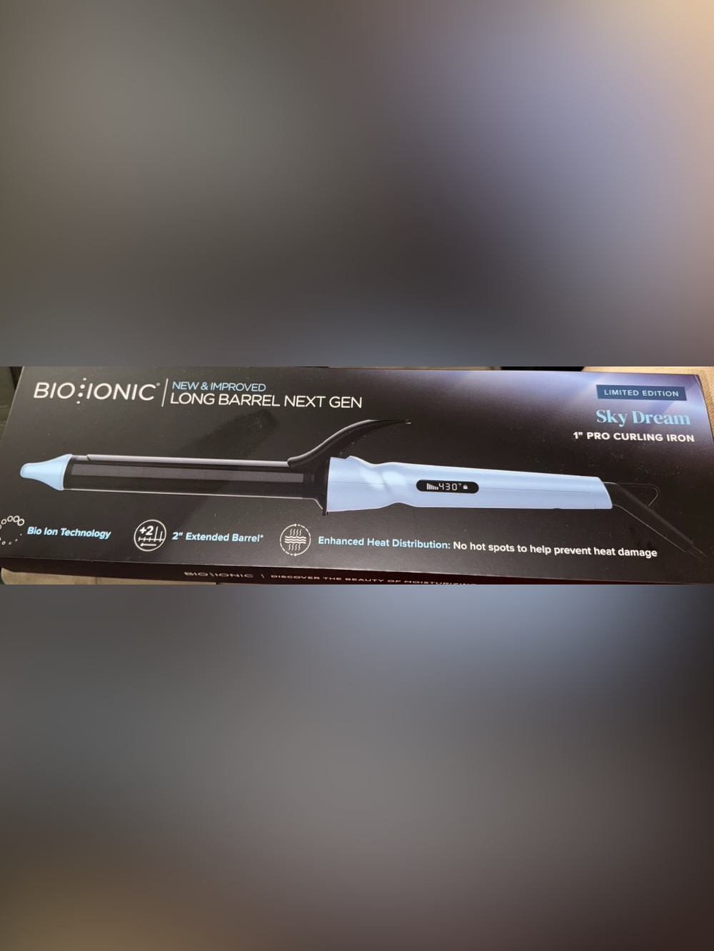 BIO IONIC 1” Pro Curling Iron - Long Barrel Next Gen: Limited Edition: NEW